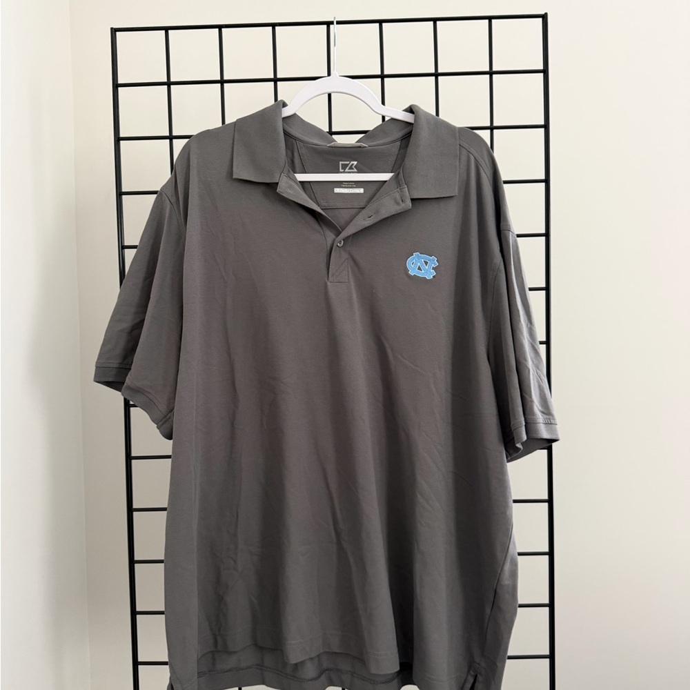 Cutter & Buck Charcoal Polo with Blue Logo